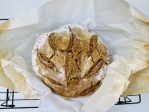 same day spelt sourdough bread loaf